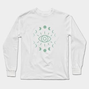 Third Eye Moon Phases Design Long Sleeve T-Shirt